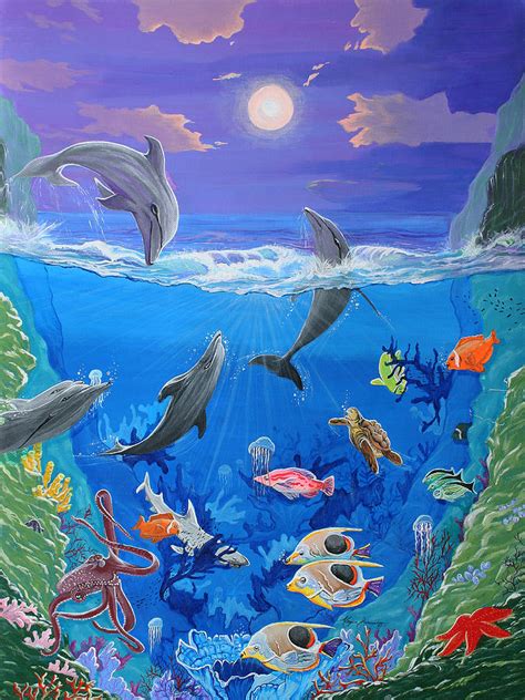 marine life drawing ideas